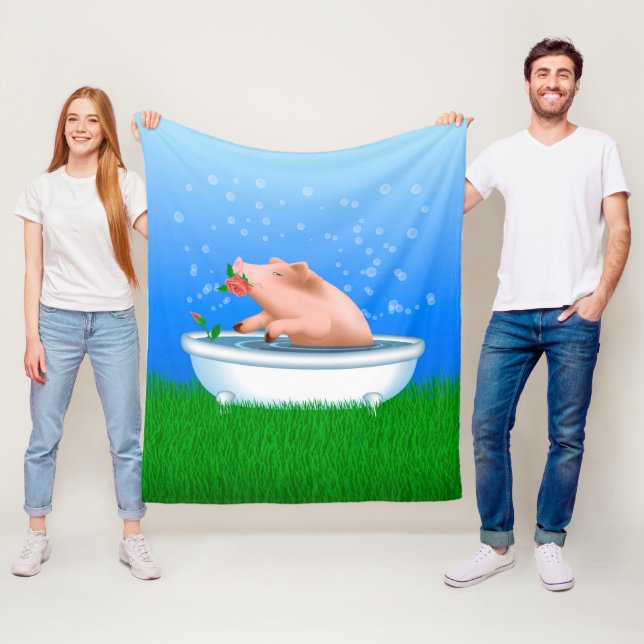 Pig Bath Fleecedecke (Beispiel)