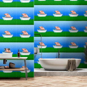 Pig Bath Tapete