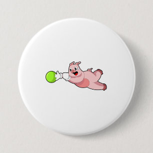 Pig Bowling Bowling Button