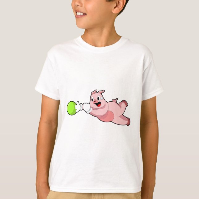 Pig Bowling Bowling T-Shirt (Vorderseite)