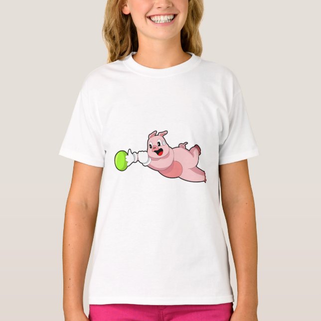 Pig Bowling Bowling T-Shirt (Vorderseite)