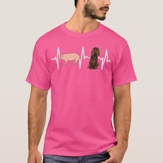 Pig Boykin Spaniel Heartbeat Dog Lover T-Shirt