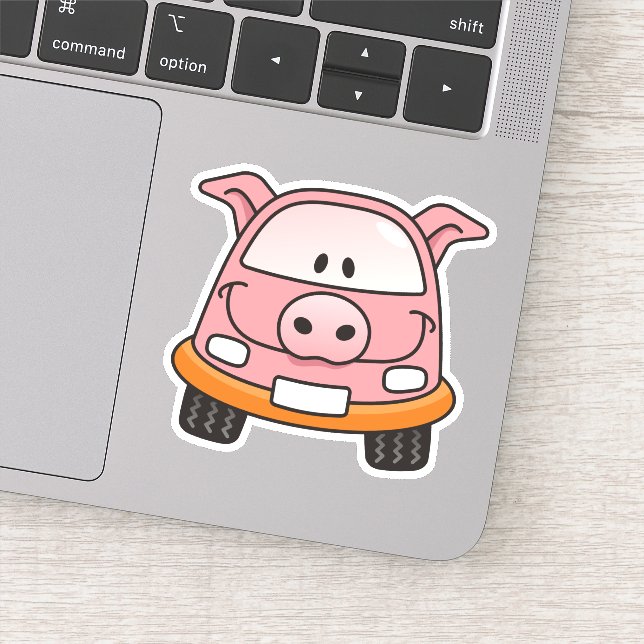 Pig Cartoon Car Aufkleber (Detail)