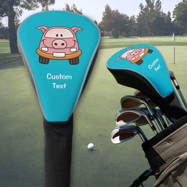 Pig Cartoon Car Golf Headcover (Von Creator hochgeladen)