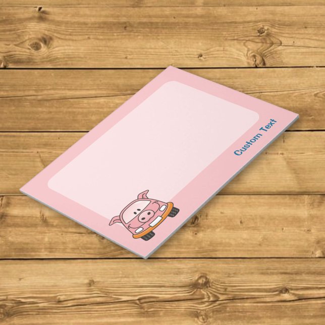 Pig Cartoon Car Notepad Notizblock (Von Creator hochgeladen)