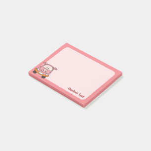 Pig Cartoon Car Post-it Klebezettel