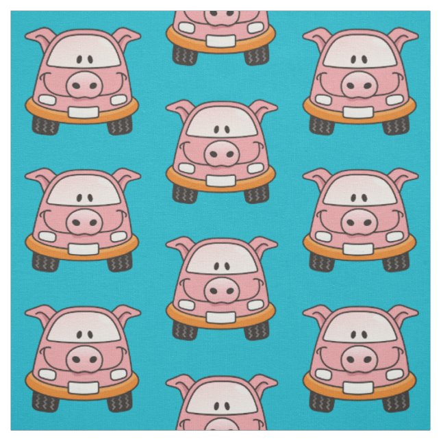 Pig-Cartoon-Muster Stoff (Muster)