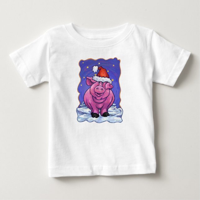 Pig Christmas Baby T-shirt (Vorderseite)