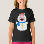 Pig Christmas Snowman T-Shirt<br><div class="desc">Dieses Design ist das perfekte Geschenk für einen Geburtstag,  Weihnachten und andere Feiern. Es ist für Frauen,  Männer und Kinder geeignet.</div>
