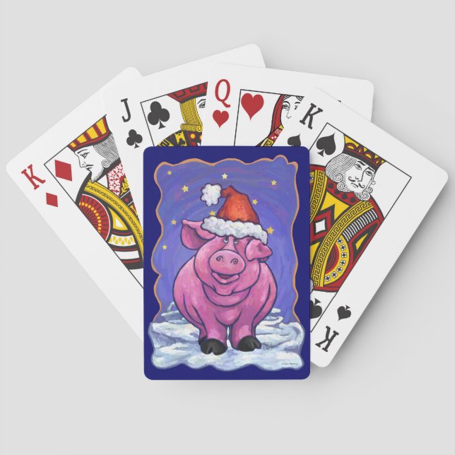 Pig Christmas Spielkarten (Rückseite)