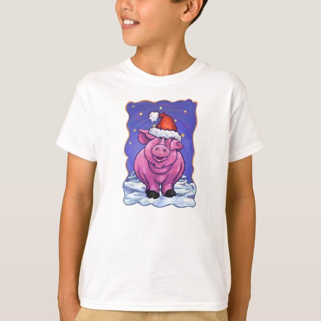 Pig Christmas T-Shirt (Vorderseite)