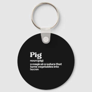 Pig Definition Bycon Funny Grillen Byrbecue Grill Schlüsselanhänger