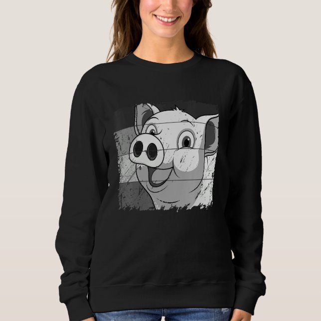 Pig Face, Animal Lover For Men Women, Farming Farm Sweatshirt (Vorderseite)