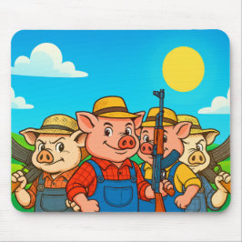 Pig Farming Committee Pax Baculum Mouse Pad Mousepad