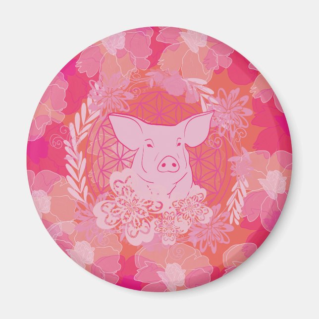 PiG Flower of life Magnet (Vorne)