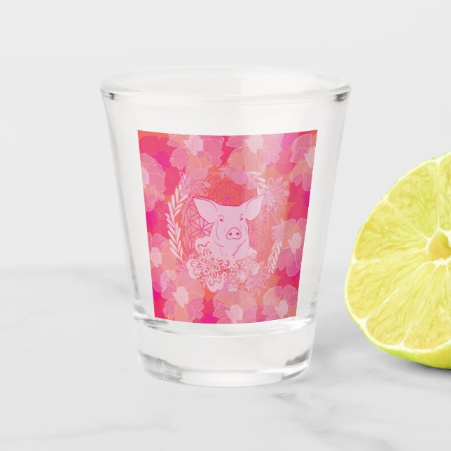 PiG Flower of life Schnapsglas (Vorderseite)