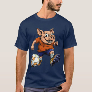 Pig-Fußballspieler-T - Shirt