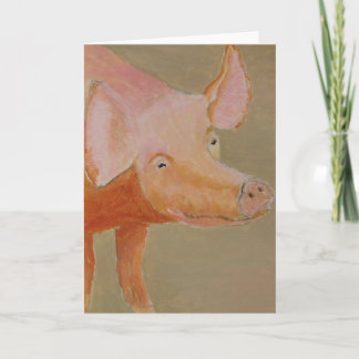 Pig Greetings Card Karte