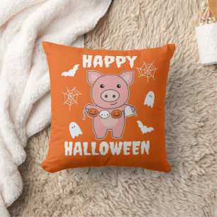 Pig Happy Halloween Pumpkin Bat Kostüm Kissen