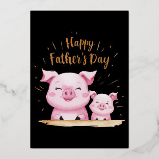 Pig Happy Vatertag Folieneinladung