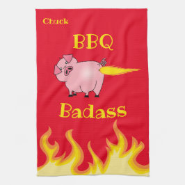 Pig-Hintern-GRILLEN Badass Geschirrtuch