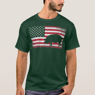 Pig Hog Farm Bauer 4. Juli Shirt American Fla