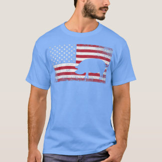 Pig Hog Farm Bauer 4. Juli Shirt American Fla