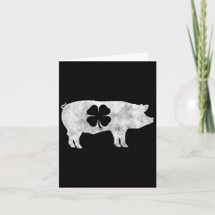 Pig Hog Grillen Meat Gift St. Patrick's Day Kleebl Karte