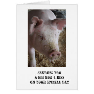 Pig Hog & Kiss Card