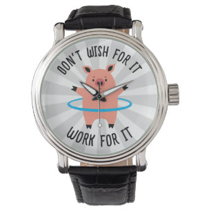 Pig Hula Hoop Armbanduhr