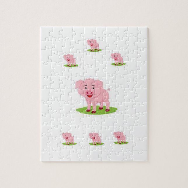 Pig Jigsaw Puzzle (Vertikal)