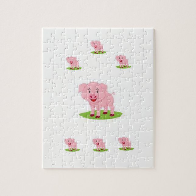 Pig Jigsaw Puzzle (Vertikal)