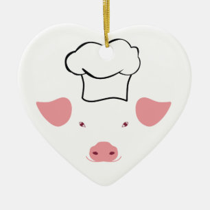 Pig-Koch Keramik Ornament