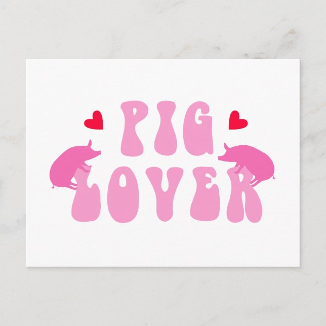 Pig Lover_01 Postkarte (Vorderseite)