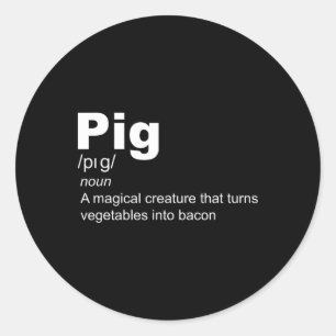 Pig Magische Kreatur - Bycon Lover Grillen Pork Gr Runder Aufkleber