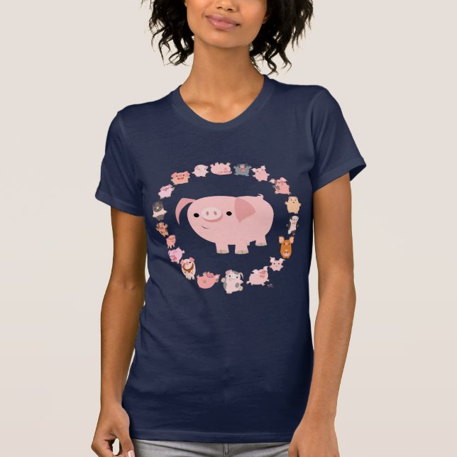 Pig Mandala Lady T - Shirt (Vorderseite)