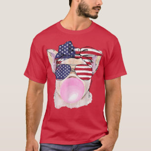 Pig Merica 4. Juli Patriotic Girls Kid America T-Shirt
