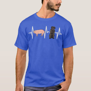 Pig Neapolitan Mastiff Heartbeat Dog Lover T-Shirt
