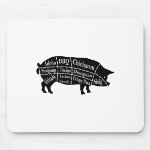 Pig Parts Filipino Food Grillen Pinoy Adobo Funny Mousepad