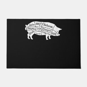 Pig Parts Food GRILLEN Pinoy Adobo Liebhaber Gesch Fußmatte