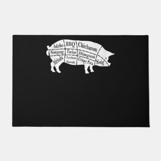 Pig Parts Food GRILLEN Pinoy Adobo Liebhaber Gesch Fußmatte