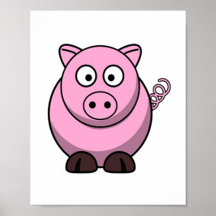 Pig Print - Cartoon Image Poster