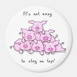 Pig Pyramid Kühlschrankmagnet
