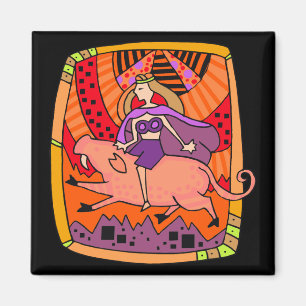 Pig Ride Magnet