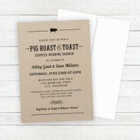 Pig Roast and Toast Kraft Wedding Couples Dusche