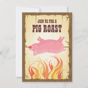 Pig Roast Party Invitation
