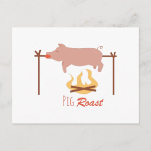 Pig Roast Postkarte
