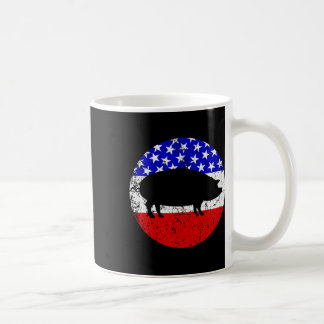 Pig Roast Retro Style Grillen Cookie American Flag Kaffeetasse