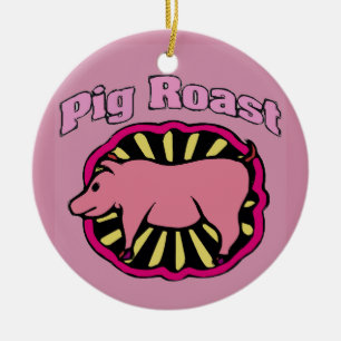 Pig Roast Weihnachtsbaum Keramikornament