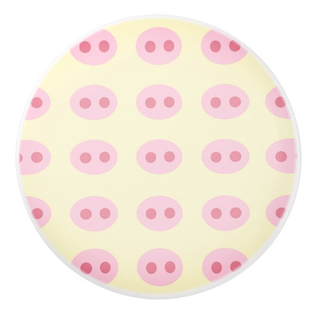 Pig Snouts Gelbe Keramik Pull Keramikknauf (Vorderseite)